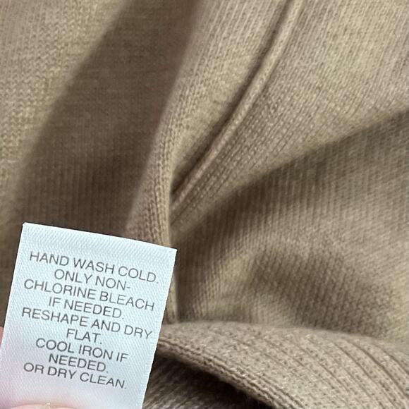 J Jill Womens Open Front Draped Wool Blend Cardigan Size SP Tan Neutral Travel - Picture 7 of 7